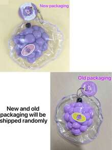 1个2026新款逼真葡萄造型挤压减压玩具，柔软水果造型慢回弹软胶球，缓解焦虑，舒缓压力 - 派对、生日、节日聚会的完美礼物 - 节日礼物 - 夏季礼物 - 圣诞礼物 - 彩色 - 查看 6