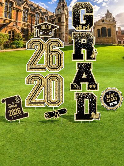 9件装/复活节花园装饰牌 复活节兔子户外装饰牌 带插杆 兔子蛋花园装饰 塑料兔子草坪摆件 非常适合户外花园寻蛋活动和派对装饰