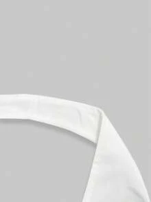 Blusa sin mangas de cuello halter de unicolor, elegante y versátil, cómoda para viajar y de vacaciones - Blanco - Ver 6