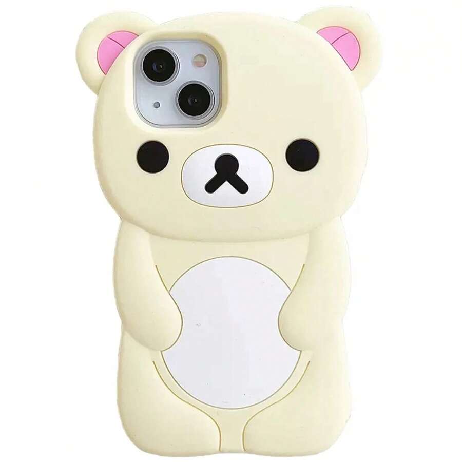 For 16 15 14 13 12 11 Pro Max Plus Xs XR 6 7 8 Plus Gentle Glasses Rilakkuma Bear Silicone Soft Cover Caseldeal Holiday Present 15 Case Exquisite  Case Custom Phone Case Holiday Limited Edition Fall 1 Hot Selling Item 16 Case 17 Pro Max Easter Clear Phone CaseNew Year Special Offer 16 Case - QSX-黃色 - 查看 1
