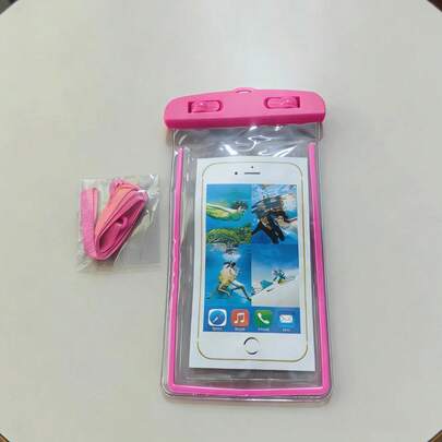 1个户外防水手机袋，可漂浮潜水触屏手机壳，外卖骑手防水透明手机袋