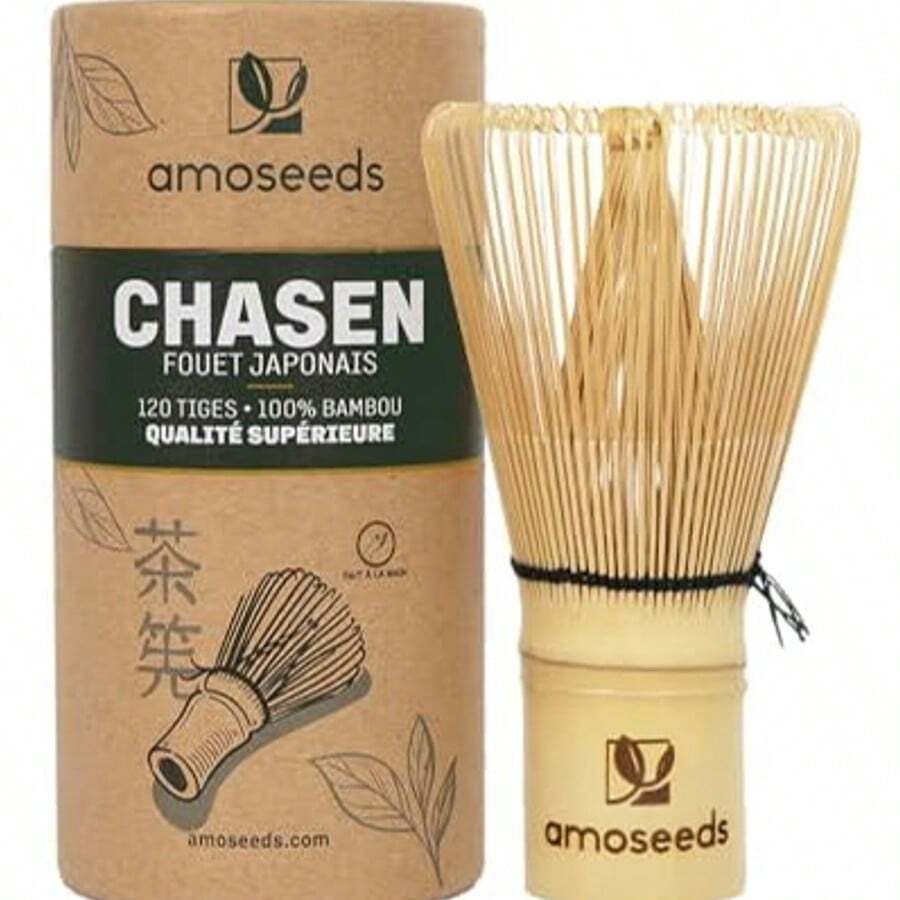 竹制抹茶筅 | 120根手工筅 | 传统抹茶茶具 | 高品质 - 款式隨機 - 查看 1