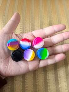1/5/10pcs Silicone Mini Storage Jars With Lids - 0.07oz, Perfect For Storing Cosmetic Samples, Travel Size Cosmetic Jars, Can Be Used For Storing Creams, Lotions And Cosmetic Samples (Random Color/Style) - Multicolor - View 7
