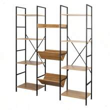 Miroytengo Estantería Librería Salón, Comedor, Oficina Roble Sonoma y Negro con 11 Estantes 125x150x27 cm Mueble de Almacenaje Acogedor y Moderno en Melamina Fácil Montaje Ideal para Decoración y Ordenación De 2 a 3 días de envio - Negro - Madera claro - Ver 3