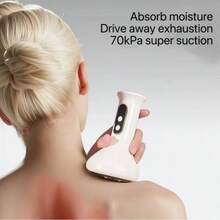 Masajeador corporal con ventosa y calefacción inteligente, masajeador de espalda, cuello y brazos, masajeador abdominal, masajeador con terapia de calor, para relajar el Body y la mente - Blanco - Ver 8