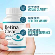 (3 Pack) Retina Clear – Retina Clear Eye Supplement Capsules Reviews, Official RetinaClear Vision Support Pills Health Natural Ingredients Vitamin Advanced Formula, 180 Capsules For 3 Months - 1 - 查看 3