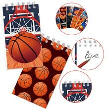 12/10/8/6/5pcs Basketball Coil Notebooks, Student Notebooks, Vocabulary Notebooks, Coil Notebooks, Sketchbooks, Memo Pads, School Supplies, Student Prizes, Party Memo Books, Back To School Stationery - Multicolor - View 3