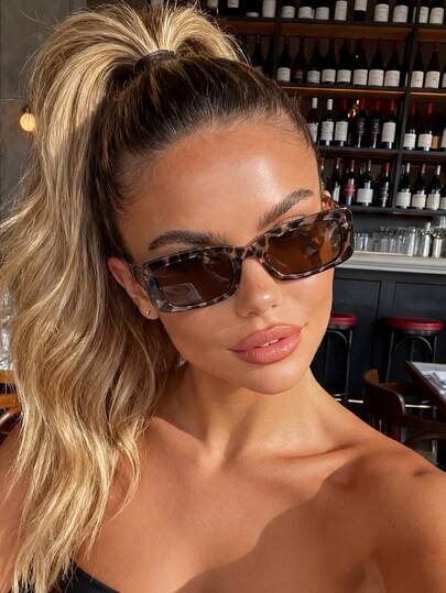 1 Cặp kính râm hình chữ nhật unisex họa tiết da báo, thích hợp sử dụng hàng ngày, cho cuộc sống mùa hè, lễ hội âm nhạc, kỳ nghỉ biển nhiệt đới, dã ngoại, phụ kiện thời trang, phong cách học đường, phù hợp cho mùa tựu trường.