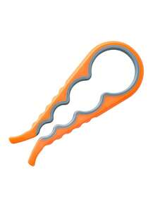 1 pieza Abridor de botellas y tarros multifunción, adecuado para personas con manos débiles, puede abrir fácilmente diferentes tapas de botellas y tarros, diseño de mango antideslizante, herramienta de cocina práctica y conveniente - Ver 14