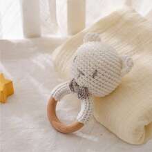 Đồ chơi lục lạc hình gấu trắng đan thủ công cỡ lớn, lục lạc lắc cho bé, đồ chơi cầm nắm, có chuông tích hợp, thiết kế 3D dễ thương, chi tiết tỉ mỉ, thu hút sự chú ý của bé, rèn luyện thính giác, món quà sinh nhật, Halloween, Giáng sinh hoàn hảo cho bé. - Nhiều màu - Xem 10