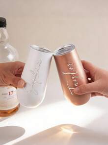 Personalized Wedding Champagne Glasses, Custom Lidded Iced Coffee Cups, Wedding Party Wine Glasses, Beer Mugs, Beverage Cups, Gifts For Mom, Teacher'S Day, Birthdays, Valentine'S Day - Multicolor - View 5