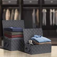 Storage Bins - Woven Lid Baskets Grey - View 2