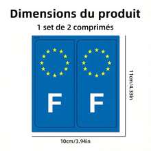 2pcs/Set Vehicle License Plate Stickers - For Cars, Trailers, Campers - 2 License Plate Stickers - View 3