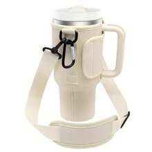 1pc 40oz Adjustable Strap Portable Water Bottle Sleeve, Solid Color Waterproof Heart-Shaped Valentine's Day Water Bottle Accessory, Suitable For Hiking, Camping, Business Travel, Compatible With Stanley - Multicolor - View 14