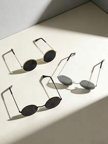 3 pares de gafas de moda para adolescentes, versátiles para uso diario - Multicolor - Ver 4