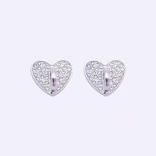 2pcs Silver Heart & Star Shaped Hanging Hooks, Convenient Carry, Adhesive Back To Prevent Falling Off, Fashionable And Elegant - Sparkling Heart - View 4