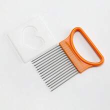 1pc Stainless Steel Onion Holder Slicer - Multifunctional Kitchen Tool For Holding Onions And Tenderizing Meats - Multicolor - View 14