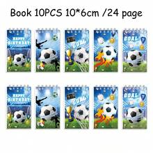 Set de 12 cuadernos de espiral con diseño de la Copa Mundial de Fútbol, cuadernos de actividades, cuadernos de estudiantes, cuadernos de escritura, cuadernos de espiral, cuadernos de material, cuadernos, útiles escolares, premios para estudiantes, cuadernos para fiestas, artículos de papelería de vuelta a la escuela, cuadernos de Navidad - Multicolor - Ver 12
