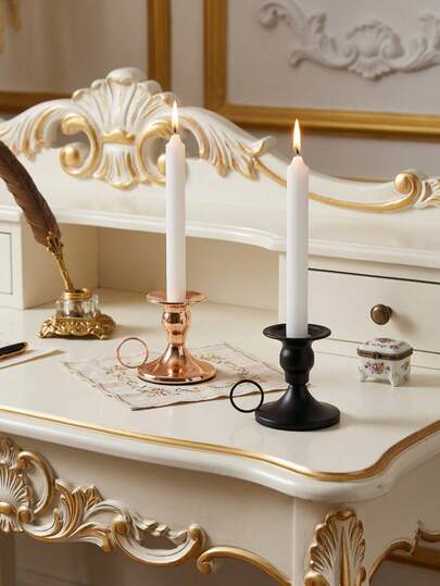 Creative Decoration Candle Holder, Portable Candlestick, Metal Candle Holders, Wedding Party Home Decoration Suitable For Outdoor Courtyard Decoration, Office Desktop Decoration Candlelight Dinner