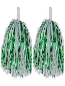 Aluminum Foil Long Thin Ribbon Cheerleading Pom Poms, PE Material Waterproof 20g Ribbon Handle Baton, Reusable Handle Pom Poms, Suitable For Cheerleading Support Pom Poms, Dance Team Performance Tools, Outdoor Square Dance Pom Poms, Fan Support Cheering Props Set - Multicolor - View 14