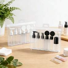 11pcs/Set Travel Botttle Set 60ml Refillable Bottle Soft Plastic Lotion Shampoo Container Squeeze Tube Empty Bottle - View 1