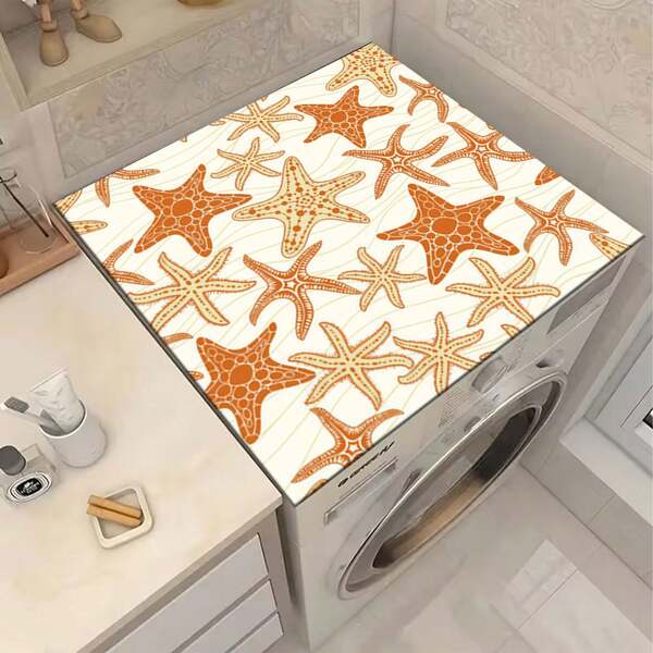 1 pieza Almohadilla de gel de sílice para lavadora y secadora, Cubierta antipolvo para lavadora, Accesorio de cocina, Antideslizante, Adecuado para lavandería, baño, decoración del hogar, Disponible en múltiples estilos