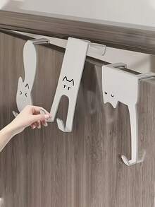 Iron Door Hooks In Various Decorative Patterns, Rust-Resistant Heavy-Duty Metal Hangers With Durable Painted Finish, Perfect For Bedroom Bathroom Kitchen Doors, Modern Home Organizers, Wall-Mounted Storage Solutions, Stylish Door Accessories For Indoor Use, Practical Hanging Hooks For Coats Towels Keys - Multicolor - View 4