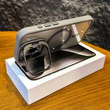 High-Tech Magnetic Phone Case Designed to Prevent Drops, for  Models 16, 15, 14, 13, 12, And 11 Pro Max Plus, Featuring a Bracket And Glass Lens Protection - Schwarz - Übersicht 9