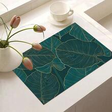 1pc, 2D Flat Protective Cover With Green Leaf Pattern, Fashionable And Easy To Clean, Suitable For Any Kitchen, Washing Machine, Dryer, Furnace Panel Protection Device And Glass Furnace Cover (Changing Furnace). - Multicolor - View 18