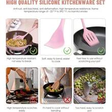 18pcs Silicone Kitchen Utensil Set, Including Cookware, Silicone Kitchenware, Non-Stick Cooking Tools, Spatulas, Whisk, Spatula With Storage Box - Multicolor - View 6