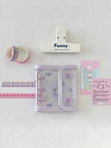 10Pcs Inner Pages/1Pc Loose-Leaf Binder, Photocard Binder Holder, Photocard Binder Photo Album,3-Hole Edge Wrapped Double Button Loose Leaf Photo Album, Widened Loose Leaf Binder Cover For Albums Business Cards Postcards - Multicolor - View 9