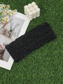 1 pièce Bandeau élastique à imprimé floral ajouré, respirant et antidérapant, convient pour le nettoyage du visage, le yoga, les déplacements, les mariages, les fêtes et l'usage quotidien. Accessoire capillaire en dentelle doux et respirant. Bandeau de plage pour le printemps/été, les vacances et les voyages - Multicolore - Voir 11