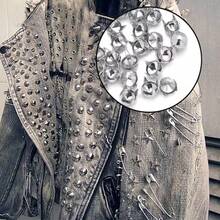50/100pcs/Pack 3-10mm 4 Claw Cone Spike Rivets Studs Spots Nailhead Punk Rock DIY Leather Craft For Clothing Bag Shoes Parts Decoration - A - View 2