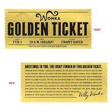 2026新款 - 1张动漫查理巧克力金奖券，塑料金箔钞票收藏卡，生日礼物，复活节礼物，节日礼物 - 彩色 - 查看 7