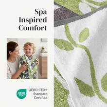 Modern Threads - Juego De Toallas Amrapur Overseas 6 Piezas Teñidas Con Hilo Orgánico Color Jacquard/Sólido Ultrasuaves 500 G/M² 100% Algodón Peinado Gris Ceniza - Gris - Ver 4