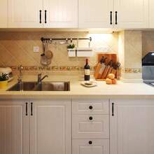 1pc Matte Black Cabinet Drawer Pull Handle, Aluminum Alloy Knob And Grip, Durable And Easy To Install, Suitable For Kitchen, Bathroom, Desk Furniture Drawers - Black - View 7