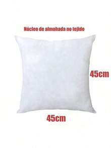 2 pcs Inserc de Almohada con  Rellenos de Almohada Inserc de Almohada de 45 x 45cm Núcleo de Almohada para sofá Cama Blanco cuadrado tela no tejida - Blanco - Ver 3