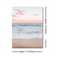 1/2pcs Framed/Unframed Summer Tropical Seascape Sunset Canvas Poster, Palm Tree, Ocean Wave, Beach House Wall Art Print, Modern Home Decor For Apartment, Living Room, Bedroom - A - View 13
