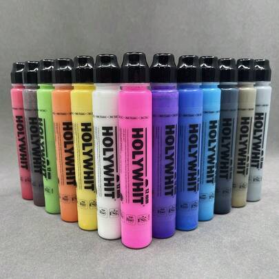 50ml Graffiti Flow Stift Ölfarbe-basiert Signaturstift mit rundem Spitzer Highlighter wasserfest 12mm Farbstift zum Markieren von Wandmalereien