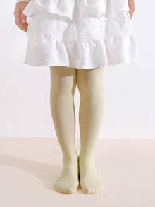 5 Pairs Girls' Solid Vertical Striped Tights, Snug Fit All-Match Versatile, Suitable For Spring, Summer, Autumn - Multicolor - View 8