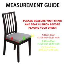 1件/4件/6件装印花方形座椅套，弹性可拆卸可水洗椅套，适用于餐厅、厨房 - 彩色 - 查看 3