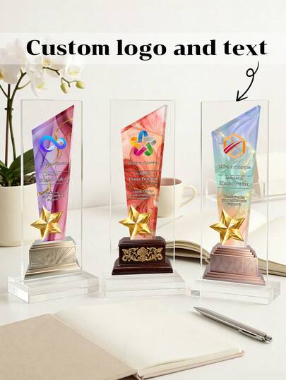 1 Tấm bảng vinh danh bằng acrylic tùy chỉnh cá nhân, logo và văn bản tùy chỉnh, cúp vinh danh bằng acrylic có thể tùy chỉnh cho các hoạt động, bảng vinh danh cá nhân hóa với logo, lý tưởng làm quà tặng tri ân nhân viên, cúp vinh danh doanh nghiệp tùy chỉnh, bảng vinh danh nhân viên - quà tặng nghỉ hưu hoặc tri ân cho nhân viên và quản lý.