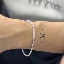 迷你临时纹身贴纸 - 英文励志语录，防水持久（1-2周），易于粘贴，哑光效果，半永久草本纹身贴纸，持久妆容及身体彩绘，男女通用，时尚身体彩绘贴纸 - 萬聖節 - 查看 8