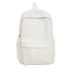 Fashionable Star Print Solid Color Backpack, Minimalist Versatile Large Capacity Multi-Function For Outdoor & School - Multicolor - View 10