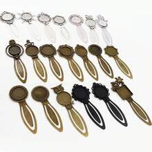 2 chiếc đế trống 18/20mm dùng làm bookmark, gắn đá cabochon, khay đựng phụ kiện làm trang sức DIY. - Đánh dấu trang cơ sở - Xem 2