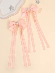 2PCS Minimalist Design Hair Bows For Girls Cute Sweet Bowknot Hair Clips Suit For Daily Hairpins Teens Hair Accessories - 2 Pcs - View 13