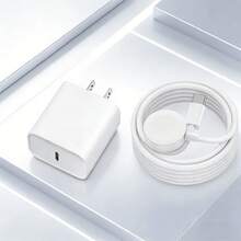30W PD 美国版充电器，快速充电墙式适配器 + USB-C 磁吸充电线，适用于 Series 11/SE/3/Ultra/3 Ultra/Ultra 2/9/8/7/SE/6/5/4/3/2/1，快速充电底座 - 美規A型插(110-127V) - 查看 1