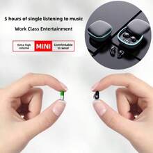 Invisible Wireless Earbuds - Deep Bass, Noise-Proof, Suitable For Various Scenarios (Workout/Sleep/Work/Study), 3 Colors - Perfect Daily Use Gift For Students/Fitness Enthusiasts - 彩色 - 查看 8
