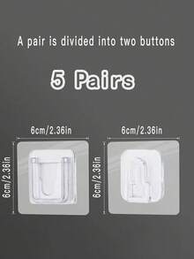 10 Pairs Strong Sticky Hung Double Sided Patch Hook Buckle Transparent Adhesive Wall Hooks Cup Sucker - One Size Fits All - View 11