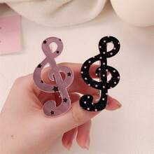 1 chiếc kẹp tóc hình nốt nhạc chấm bi, kẹp tóc mái dễ thương cho bé gái - Kẹp tóc độc đáo, ngộ nghĩnh - Kẹp tóc hình nốt nhạc sọc trơn - Phụ kiện tóc quà tặng ngày lễ, thích hợp cho các bữa tiệc và sự kiện, kẹp càng cua. - Nhiều màu - Xem 5